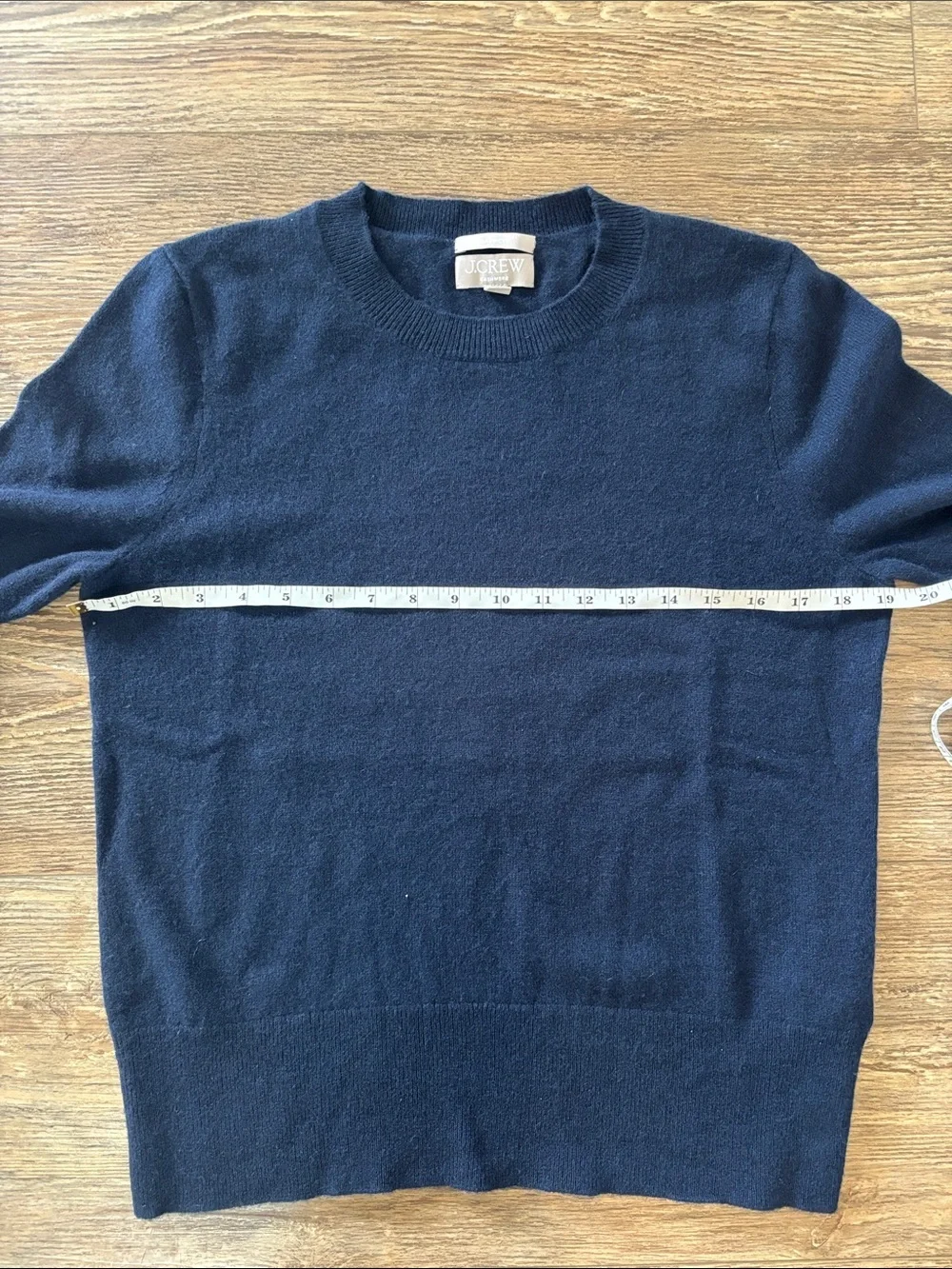 J. Crew 100% Cashmere Classic-fit Crewneck Sweater Navy Blue Women's Size Medium